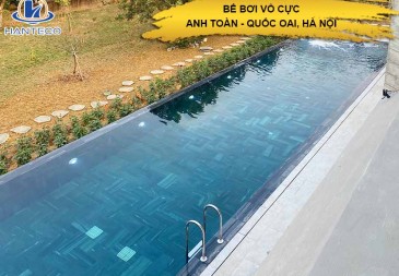 Bàn giao bể bơi biệt thự sang trọng cho anh Toàn - Yên Xuân